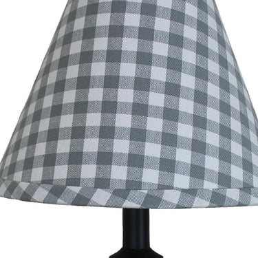 Heritage House Check - Gray & Cream Lampshade 12 Inch Regular Clip 2R640083 - The Fox Decor